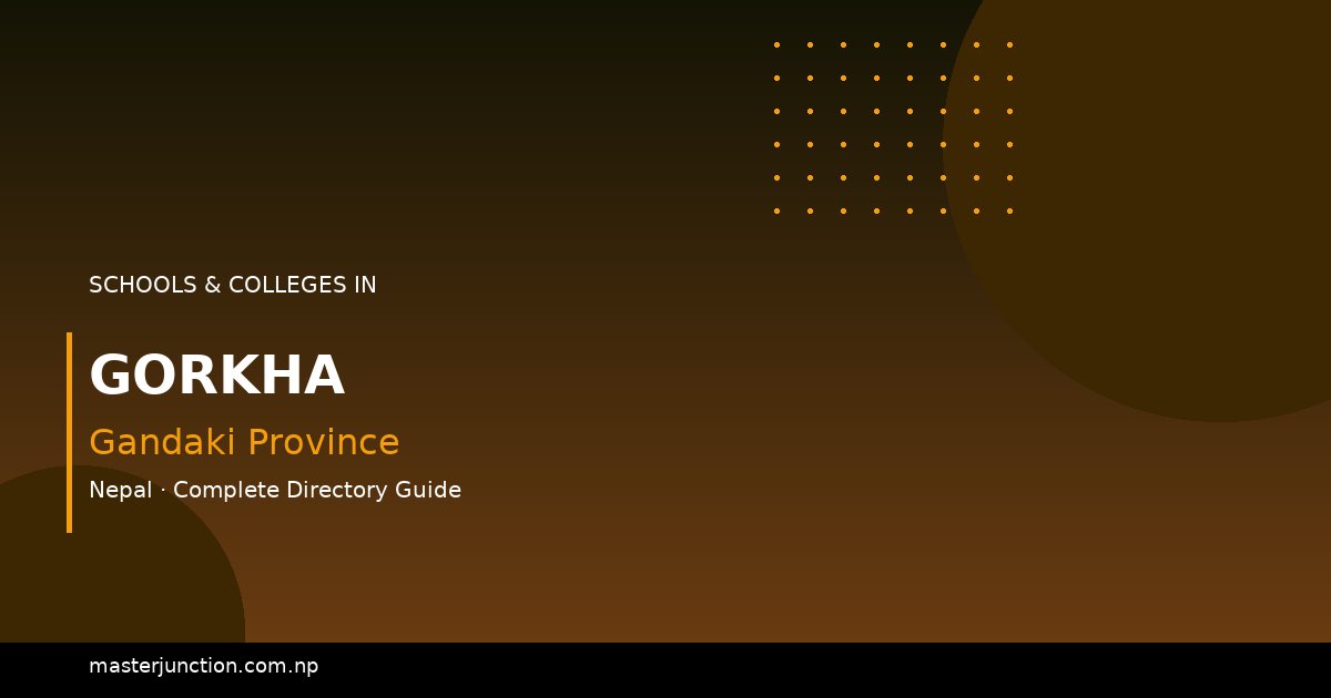 Discover Gorkha's Top Schools for Quality Education