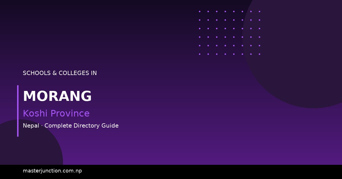 Explore the Best Schools in Morang - Education Guide