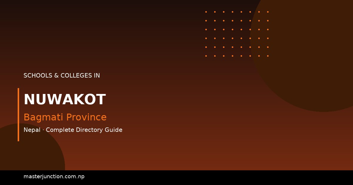 Best Schools in Nuwakot: Top Education Choices